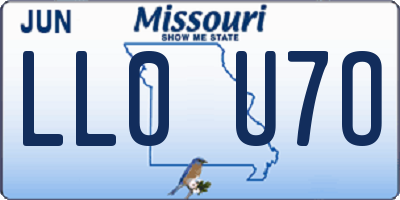 MO license plate LL0U7O