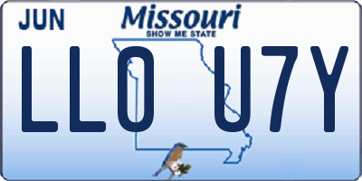 MO license plate LL0U7Y
