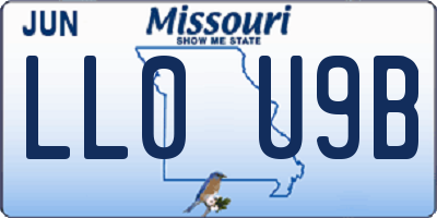 MO license plate LL0U9B