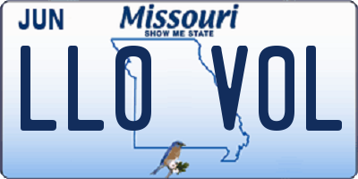 MO license plate LL0V0L
