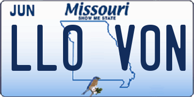 MO license plate LL0V0N