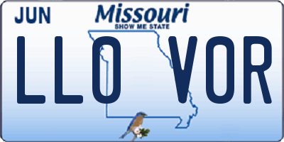 MO license plate LL0V0R