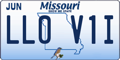 MO license plate LL0V1I