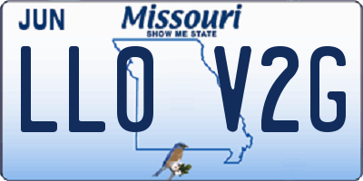 MO license plate LL0V2G
