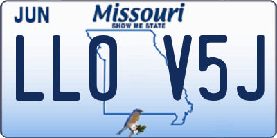 MO license plate LL0V5J