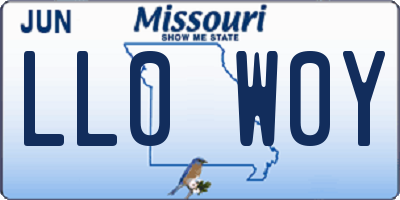 MO license plate LL0W0Y