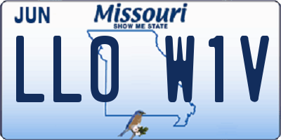 MO license plate LL0W1V