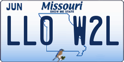 MO license plate LL0W2L