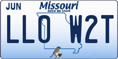 MO license plate LL0W2T