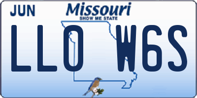 MO license plate LL0W6S