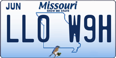 MO license plate LL0W9H