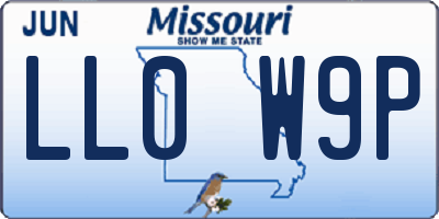 MO license plate LL0W9P
