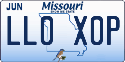 MO license plate LL0X0P