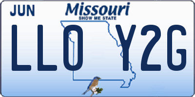 MO license plate LL0Y2G