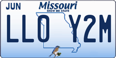 MO license plate LL0Y2M