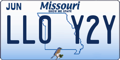 MO license plate LL0Y2Y