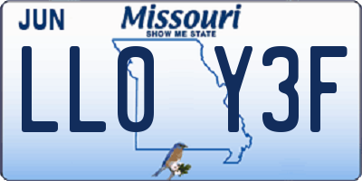 MO license plate LL0Y3F