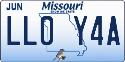 MO license plate LL0Y4A
