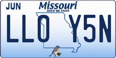 MO license plate LL0Y5N