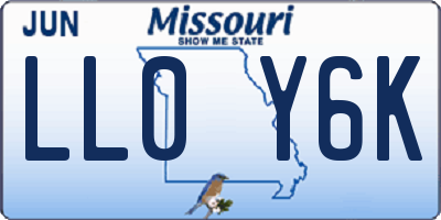 MO license plate LL0Y6K