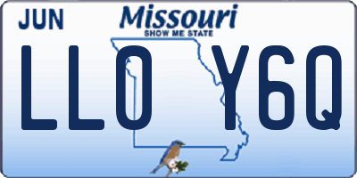 MO license plate LL0Y6Q