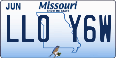 MO license plate LL0Y6W