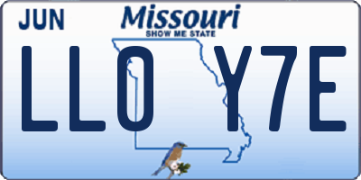 MO license plate LL0Y7E