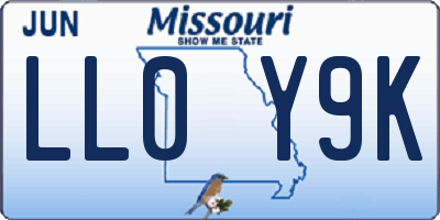 MO license plate LL0Y9K