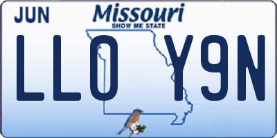 MO license plate LL0Y9N