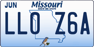 MO license plate LL0Z6A