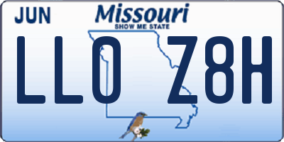 MO license plate LL0Z8H