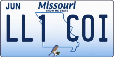 MO license plate LL1C0I