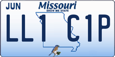 MO license plate LL1C1P