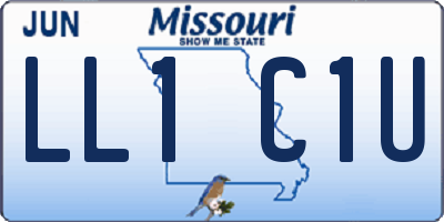 MO license plate LL1C1U
