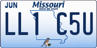 MO license plate LL1C5U