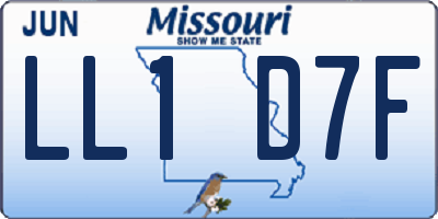 MO license plate LL1D7F