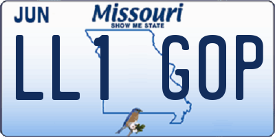 MO license plate LL1G0P