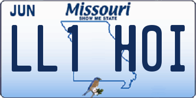MO license plate LL1H0I