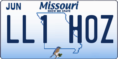 MO license plate LL1H0Z
