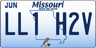 MO license plate LL1H2V