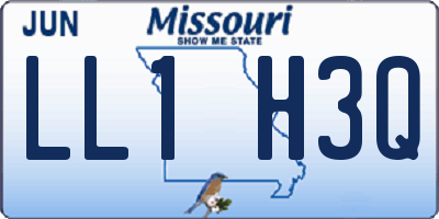 MO license plate LL1H3Q