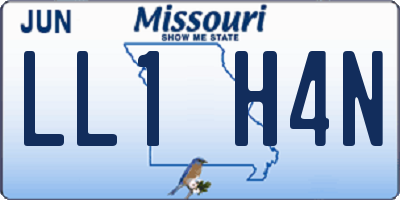 MO license plate LL1H4N