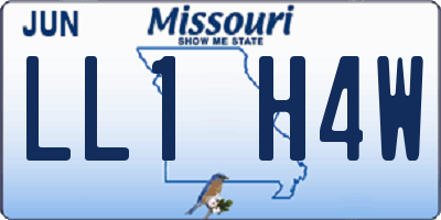MO license plate LL1H4W