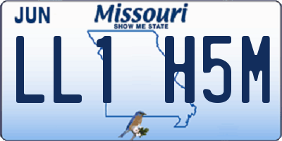 MO license plate LL1H5M