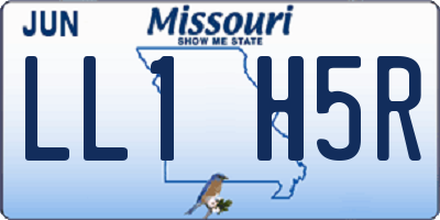 MO license plate LL1H5R