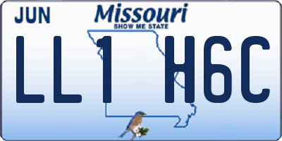 MO license plate LL1H6C