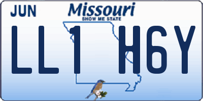 MO license plate LL1H6Y