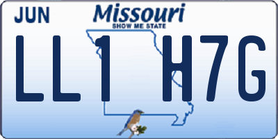 MO license plate LL1H7G