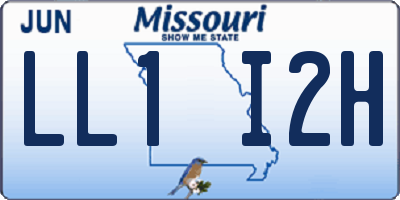 MO license plate LL1I2H