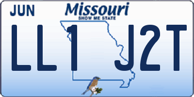 MO license plate LL1J2T